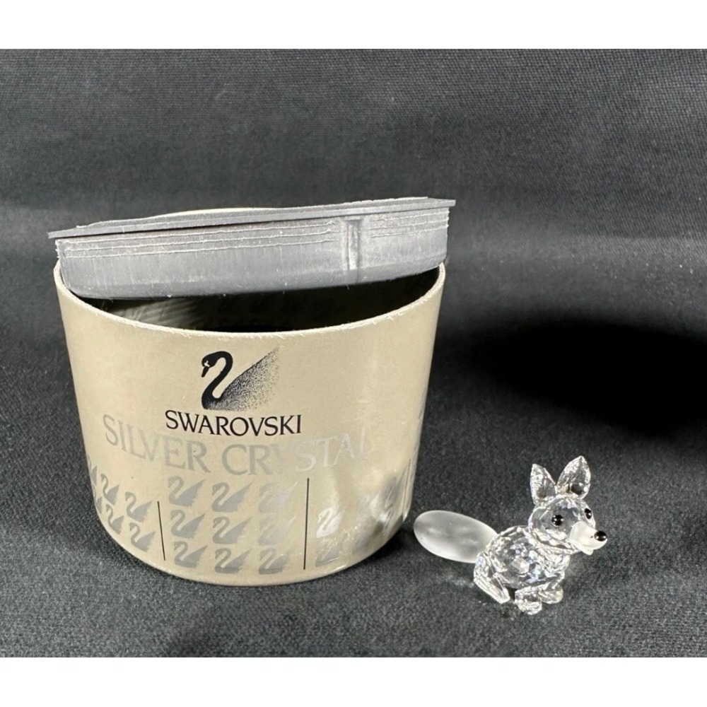 Swarovski Silver Crystal Fox Figurine 7629 Woodland Friends with Original Box